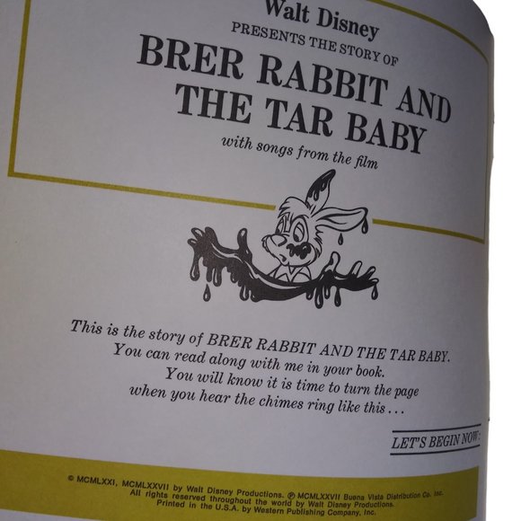 VTG Walt Disney Presents The Story Of Brer Rabbit and the Tar Baby Book Only - Picture 3 of 8